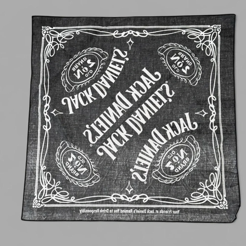 Jack Daniels Black and White bandana